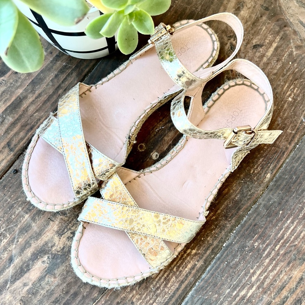 Topshop Gold Sandals